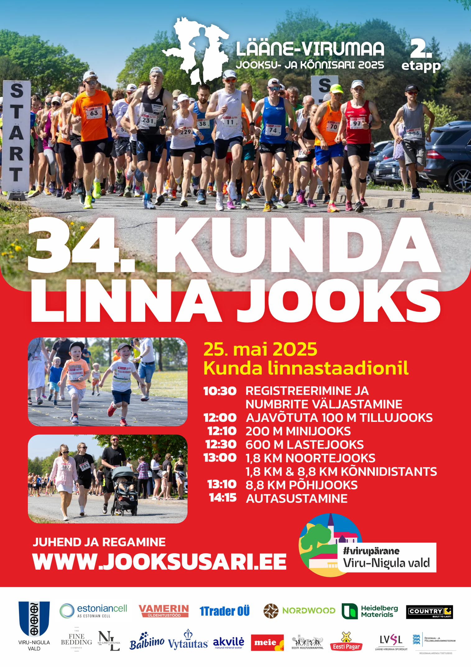 Kunda 34. linnajooksu plakat